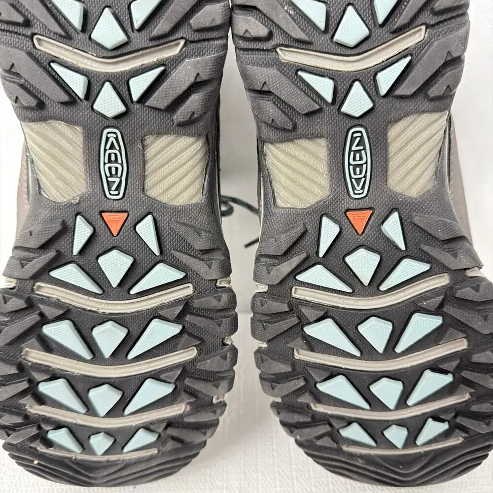 Keen Targhee III Shoes Womens Size 7 Waterproof Hiking Gray Blue Leather